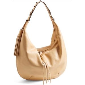 Rebecca Minkoff Tan & Rose Gold Studded Hobo Purse